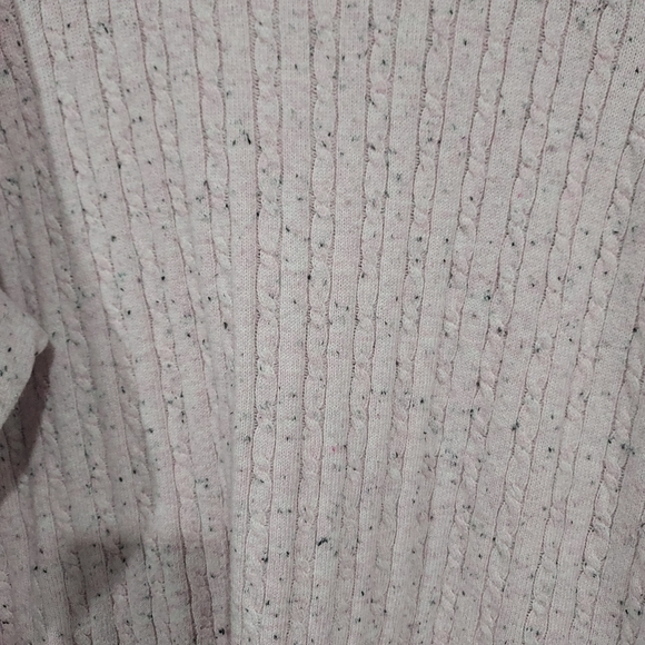 Talbots Woman Pink Cableknit Crewneck Sweater in Size 3X - Picture 4 of 12